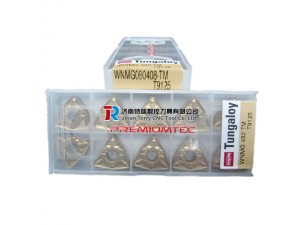 日本东芝刀片钢件加工WNMG080408 T9105桃形刀片
